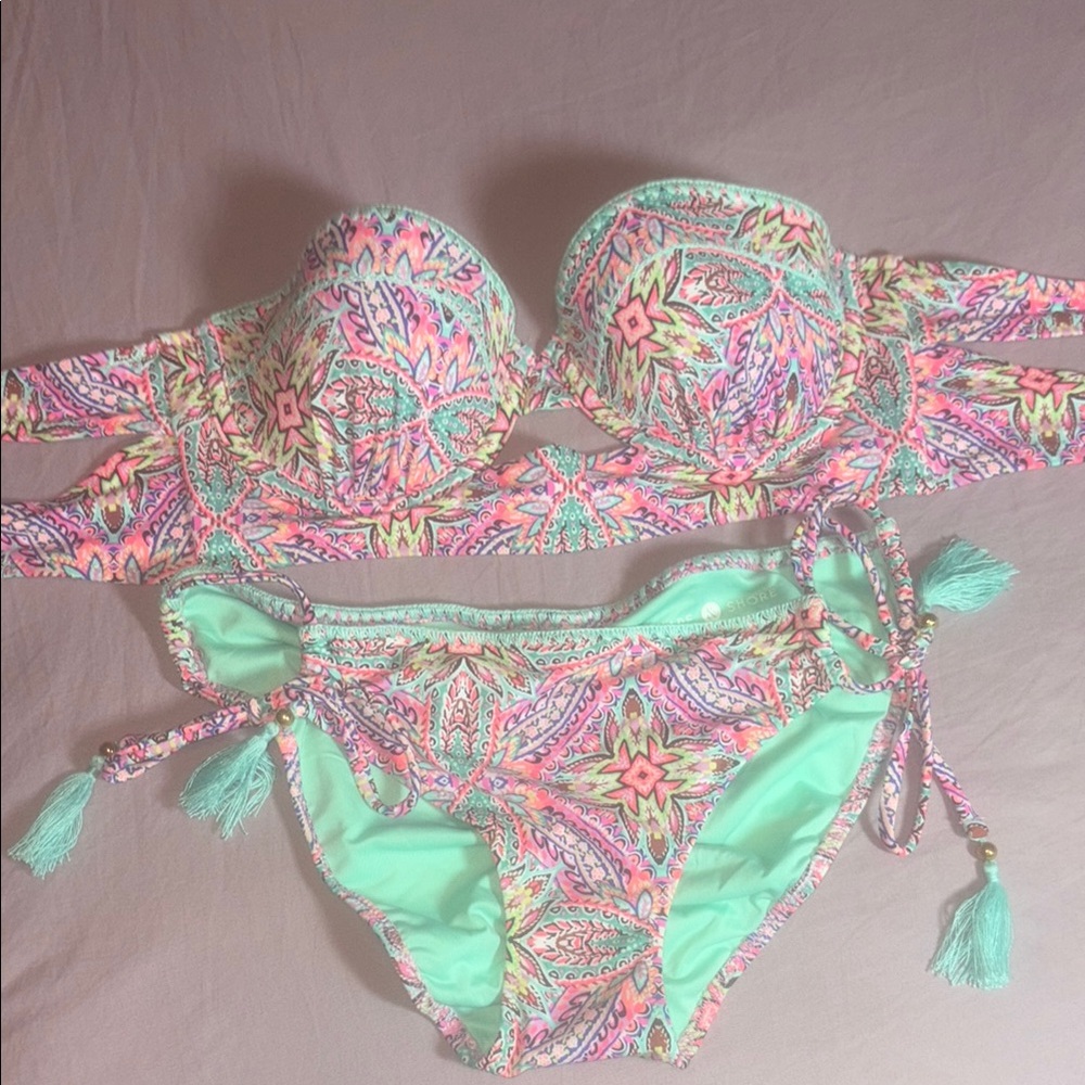 Shade & Shore Multicolor Bikini Set